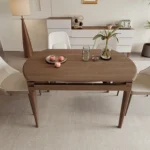 New Style Elegant Dining Table Set Home Furniture Wooden Kitchen Table - Image 4