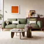 Minimalist Modern Designer Tea Table Creative Special-Shaped Small Apartment Living Room Walnut Color Wood Round Coffee Table