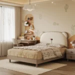 Luxury Modern Bedroom Furniture Set Kids' Beds Children Bunk Bed French Contemporary Upholstered Platform Oak Children's Bed - Image 2