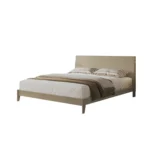 Modern Full Size Storage Bed Frame with Studs Black Box Underneath Wall Style Panel Wood - Image 3