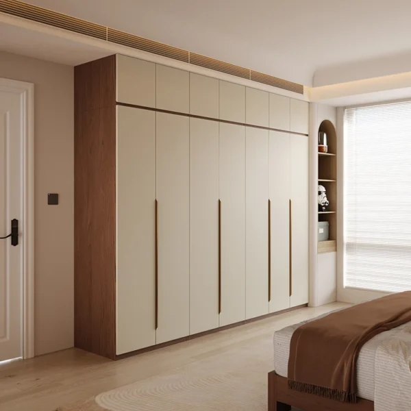 Customized Modern Bedroom Furniture Solid Wood Melamine Wooden Wardrobe for Living Room and Hotel Use