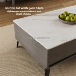 Modern Small White Coffee Table Set Living Room square Real Solid Wood Coffee Table with Storage - Image 3