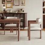 Luxury Modern Dining Room Furniture Solid Wood Easy Clean Full Dining Table and Chair Set for Home or Hotel Use - Image 3