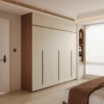 Customized Modern Bedroom Furniture Melamine Wardrobe with Panel Style for Living Room Home Furniture for Clothes Storage