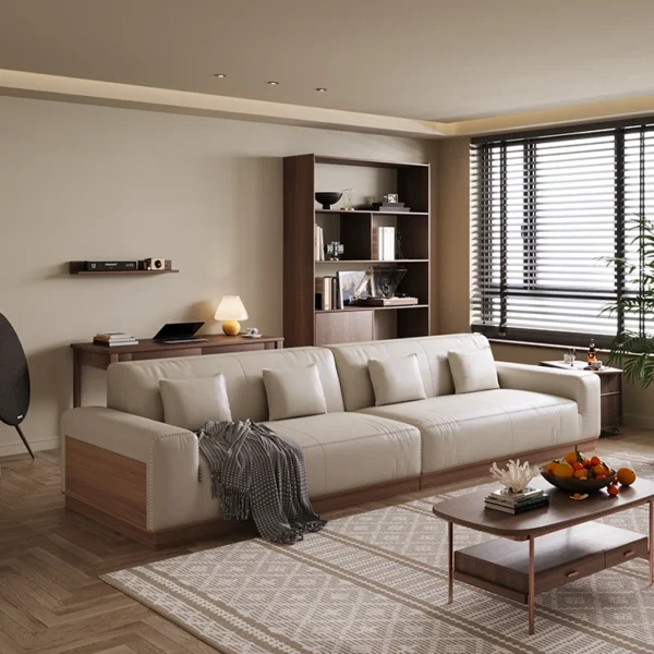 Jiageyi JGY Factory Direct Sale Artificial Leather Sofa Living Room Three-seater Comfortable Sitting Sofa Home Furniture