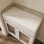 Modern Cream Solid Wood Combination Cabinet for Home Living Room Wine Cabinet by Household Styles - Image 2