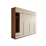 Customized Modern Bedroom Furniture Wooden Melamine Wardrobe Locker for Clothes for Living Room and Hotel Use - Image 4