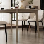 Household Wooden Dining Table Rectangular Restaurant Table Solid Wood Dining Table 4 Chairs Set - Image 4