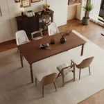 American Style Modern Design Antique Solid Wood Dining Table Chair Set for Home Office Restaurant Hotel Villa Dinning Furniture - Image 6