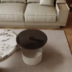 Simple Design Tea Table Round Marble Coffee Table Sofa Side Center Table - Image 3