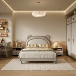 Modern Simple Double Queen Bed Light Luxury Leather Queen Bed/king Bed Bedroom Master Bedroom Home Villa - Image 5