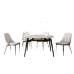 Luxury Modern Dining Table Sets Italy Home Furniture with Chairs Modern Italian Style - Image 2
