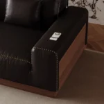 Modern Nordic Leather Office Sofa Set Modular European Style Workshops Home Commercial Reception Sofa