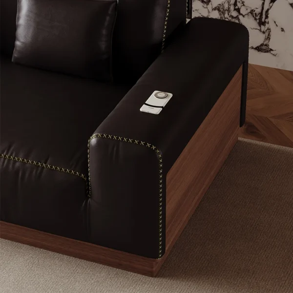 Modern Nordic Leather Office Sofa Set Modular European Style Workshops Home Commercial Reception Sofa