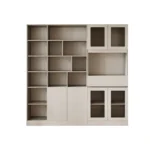 Modern Luxury Designer Book Storage Rack Shelf Bookshelf Bookcase Door with Cabinet for Books Living Room - Image 4
