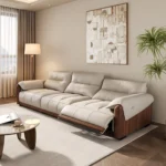 Simple Modern Style Leather High Quality Sofa Couch 3 Seat Popular Home Hotel Restaurant Furniture Living Room Sofas