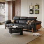 JGY Living Room Furniture Home Solid Wood Table Coffee Tables Wooden Luxury Black Center Coffee Table - Image 6