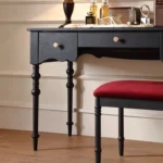 Modern European Bedroom Furniture Makeup Wood Table Mirror Solid Wood Dressing Table - Image 6