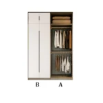 Modern European Style Solid Wood Wardrobe for Home Bedroom for Clothes Storage Family and Bedroom Cabinet for Apartment Use - Image 4
