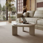 Modern round Wood Panel Coffee Tables Living Room Dining Furniture for Home Use - Image 4