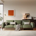 Living Room Northern Europe Minimalist Fabric Sofa Leather Lounge Arm Chair Home Furniture - Image 5