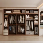 Modern Design Simple Wardrobe Bedroom Closet Cabinet White Walk in Closet Wardrobe - Image 5