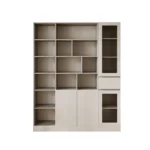 Modern Luxury Designer Book Storage Rack Shelf Bookshelf Bookcase Door with Cabinet for Books Living Room - Image 3