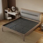 Modern Simple Design Hotel Bedroom Furniture Wholesale Price Solid Wood Frame Wooden Beds - Image 3