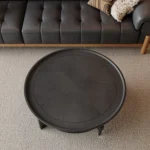 JGY Living Room Furniture Home Solid Wood Table Coffee Tables Wooden Luxury Black Center Coffee Table - Image 2