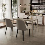 Household Wooden Dining Table Rectangular Restaurant Table Solid Wood Dining Table 4 Chairs Set