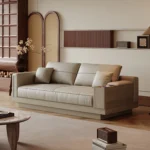 Top Selling Chesterfield Sofa Set 3 2 1 Seating Living Room Leather Sofa Set Beige White Color Leather Sofa - Image 3