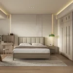 Modern Simple Double White Wooden Large Bed Frame with Storage Queen and King Size for Hotel Bedroom Furniture Solid Wood Bed - Image 2