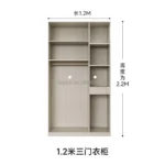 Bedroom Wardrobe Sets Small 2 Door and 3 Door Wardrobe for Small Rooms White Armoire Wardrobe Closet with Hanging Rod - Image 6