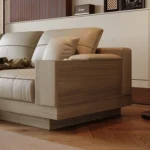 Top Selling Chesterfield Sofa Set 3 2 1 Seating Living Room Leather Sofa Set Beige White Color Leather Sofa - Image 5