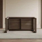 Hot Selling Modern Solid Wood Dining Table Living Room Dining Room Eating Table for Kitchen Home Furniture - Image 3