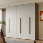 Modern Hotel Room Wardrobe Luxury Girl Mirror Sliding Door Cabinet Storage Wardrobe Closet White Bedroom Wooden