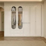 Luxury Ready Assembled Large Wooden Wardrobes for Bedroom Furniture 6 Door White Armoire Closet Storage Wardrobe with Drawers