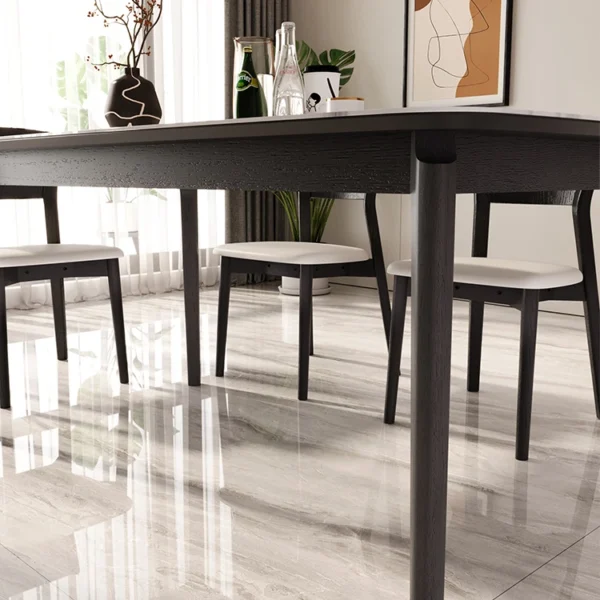 High Quality 4 Seater Italian Rectangular Modern Dinning Table Set Large Luxury Furniture Dining Table