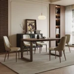 Modern Luxury Italian Style Tables Rectangular Square Dining Table Set 6 Seater Dining Tables