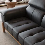 Modern Leather 3-Seater Sectional Sofa Set Contemporary Design for Apartment Hotel or Villa - Image 2