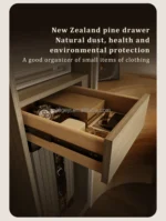 Modern Cheap Bedroom Wardrobe Cabinets Furniture Small Room Wood Modular Single Wardrobe Without Handle Design - Image 5