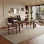 Luxury Modern Dining Room Furniture Solid Wood Easy Clean Full Dining Table and Chair Set for Home or Hotel Use - Image 4