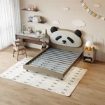 Cartoon Design LED Bed for Kids Bedroom Furniture Solid Wood for Apartment and Bathroom Use - Image 4