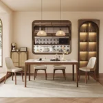 Modern Solid Wood Dining Tables and Chairs for Home or Hotel Versatile Furniture for the Dining Room