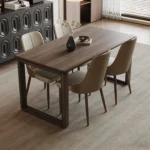 Modern Luxury Italian Style Tables Rectangular Square Dining Table Set 6 Seater Dining Tables - Image 5