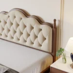 Custom Healthy Green Design Modern King Queen Size Bed Wooden Frame Bedroom Furniture Double King Size Bed - Image 5