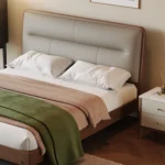 Hot Selling High Quality Modern Bedroom Furniture Queen Bed High-End Simple Wedding Bed King Size Soft Wooden Frame Wholesale - Image 6
