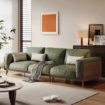 Living Room Northern Europe Minimalist Fabric Sofa Leather Lounge Arm Chair Home Furniture