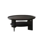 JGY Living Room Furniture Home Solid Wood Table Coffee Tables Wooden Luxury Black Center Coffee Table - Image 5