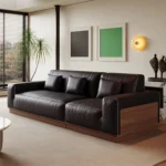 Modern Nordic Leather Office Sofa Set Modular European Style Workshops Home Commercial Reception Sofa - Image 6